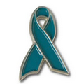 Teal Awareness Ribbon Lapel Pin